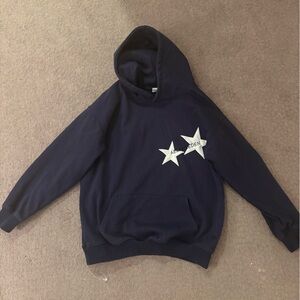 Aelfric Eden Navy Hoodie with Star Accents